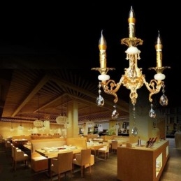 Europeisk Vegglampe Luksuriøs Vegglampe Krystalldråpelampe Nattbordsbelysning