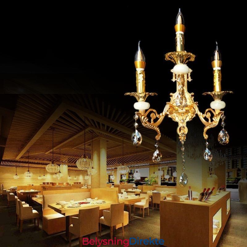 Europeisk Vegglampe Luksuriøs Vegglampe Krystalldråpelampe Nattbordsbelysning