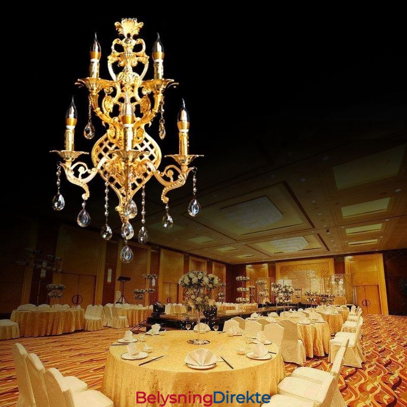 Europeisk Vegglampe Luksuriøs Vegglampe Krystalldråpelampe Nattbordsbelysning