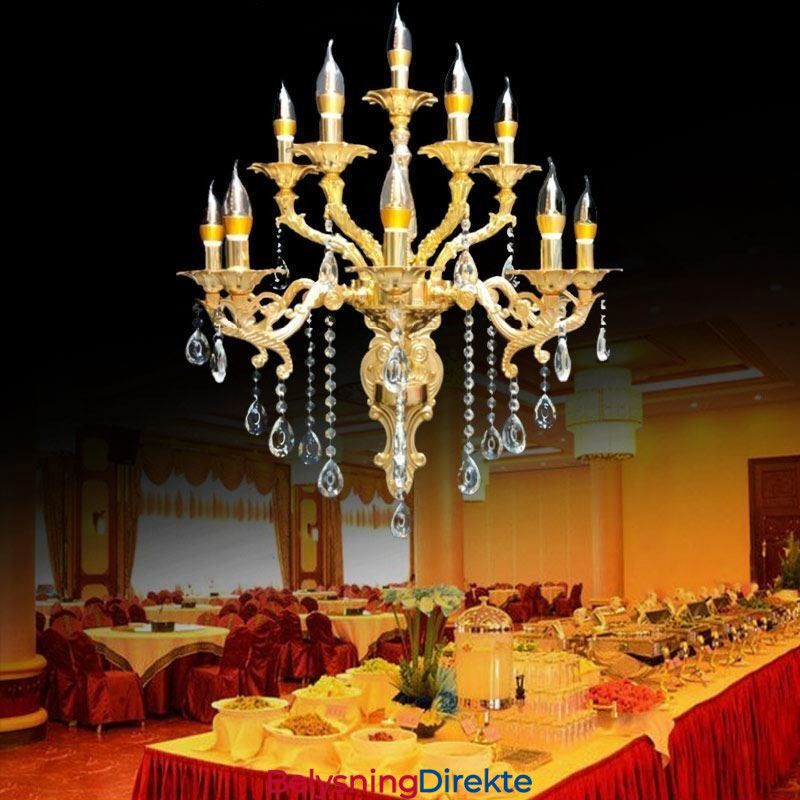 Europeisk Vegglampe Luksuriøs Vegglampe Krystalldråpelampe Nattbordsbelysning