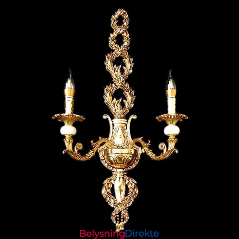 Europeisk Vegglampe Luksuriøs Petal Vegglampe Jade Dekorasjonslampe Nattbordsbelysning