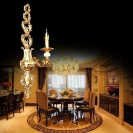 Europeisk Vegglampe Luksuriøs Petal Vegglampe Jade Dekorasjonslampe Nattbordsbelysning