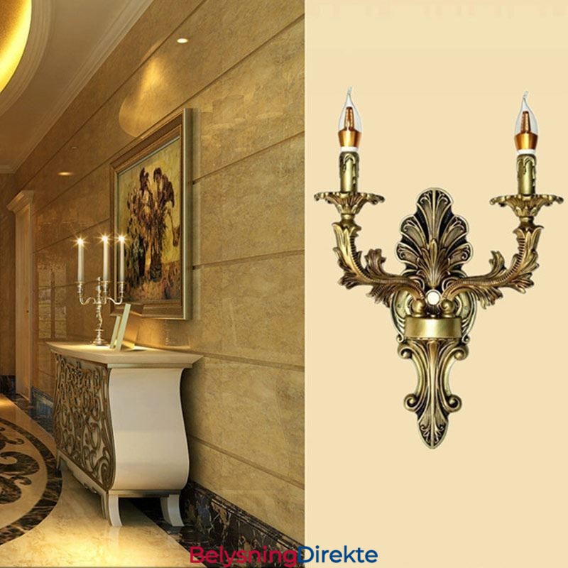 Europeisk Retro Vegglampe Kreativ Dobbel Hjemmebelysning Vegglampe Nattbordsbelysning