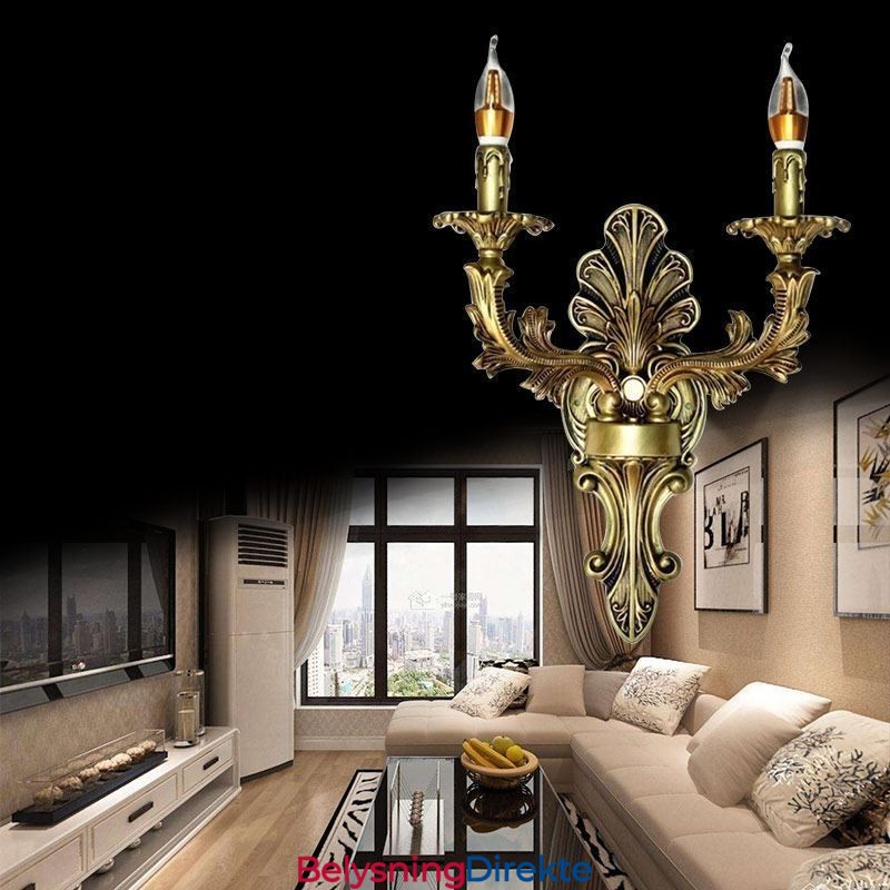 Europeisk Retro Vegglampe Kreativ Dobbel Hjemmebelysning Vegglampe Nattbordsbelysning