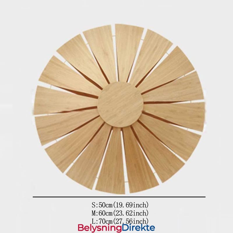 Rund Blomstervegglampe Unik Bambusvegglampe Kreativ Dekorativ Belysning