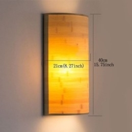 Japansk Bambusvegglampe Enkel Halvsirkelformet Vegglampe Til Nattbordet