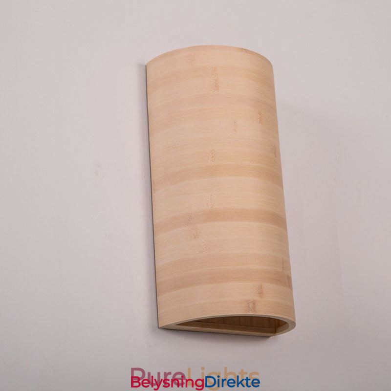 Japansk Bambusvegglampe Enkel Halvsirkelformet Vegglampe Til Nattbordet