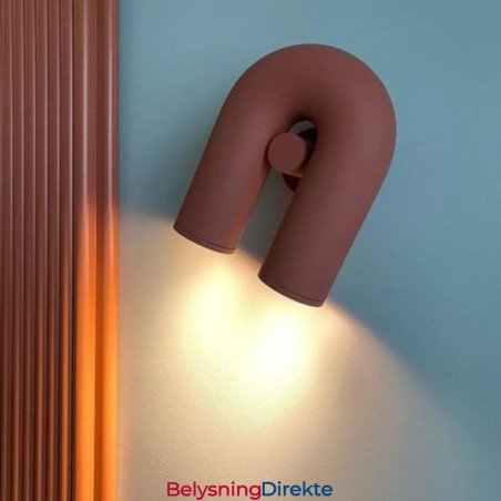 Vegglampe U-Formet Minimalistisk Kreativ Vegglampe 90 Roterende Lampeskjerm