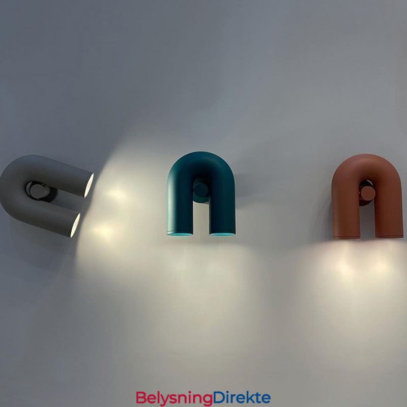 Vegglampe U-Formet Minimalistisk Kreativ Vegglampe 90 Roterende Lampeskjerm