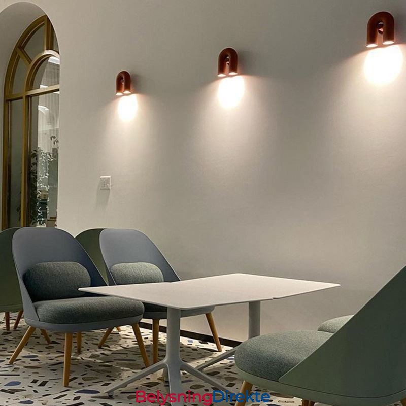 Vegglampe U-Formet Minimalistisk Kreativ Vegglampe 90 Roterende Lampeskjerm