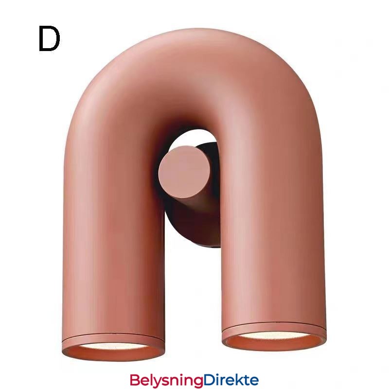 Vegglampe U-Formet Minimalistisk Kreativ Vegglampe 90 Roterende Lampeskjerm