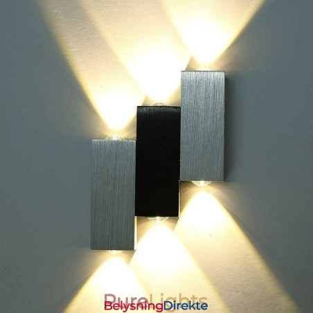 Moderne Vegglamper Opp- Og Nedvegglampe I Aluminium