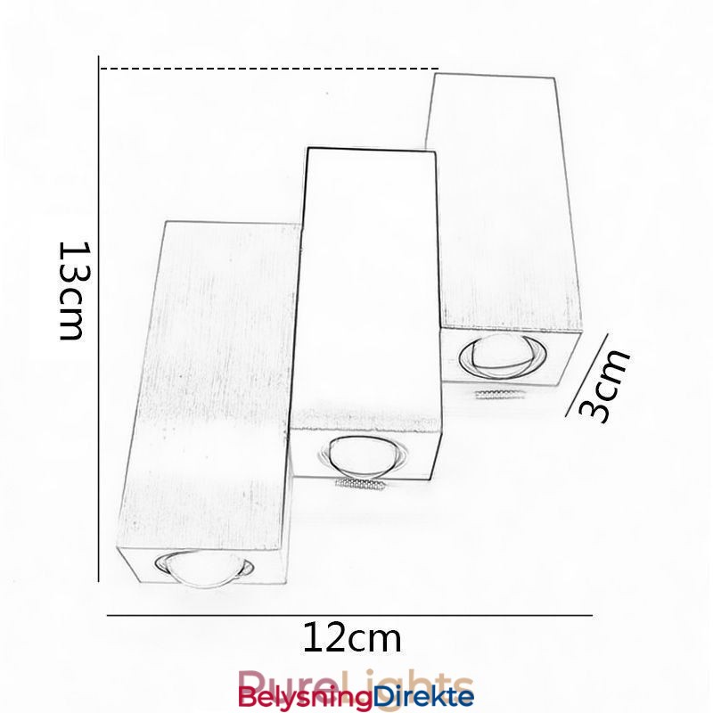 Moderne Vegglamper Opp- Og Nedvegglampe I Aluminium