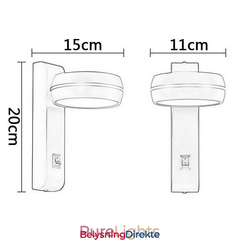 Svingbar Vegglampe Moderne Minimalistisk Vegglampe