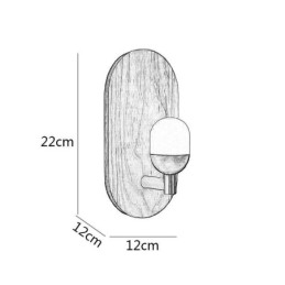 Dekorativ Vegglampe I Tre, Inngangsgang, Nordisk Nattbordslampe