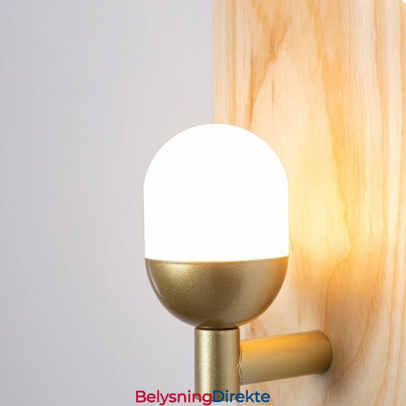 Dekorativ Vegglampe I Tre, Inngangsgang, Nordisk Nattbordslampe