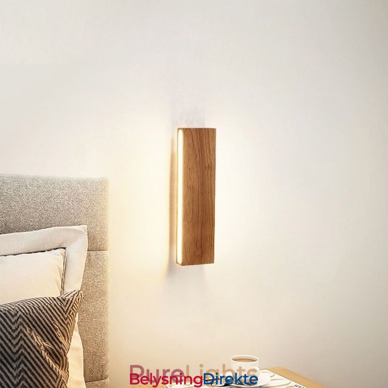 Moderne Vegglampe I Tre Til Inngangsgang, Nordisk Nattbordslampe