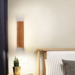 Moderne Vegglampe I Tre Til Inngangsgang, Nordisk Nattbordslampe