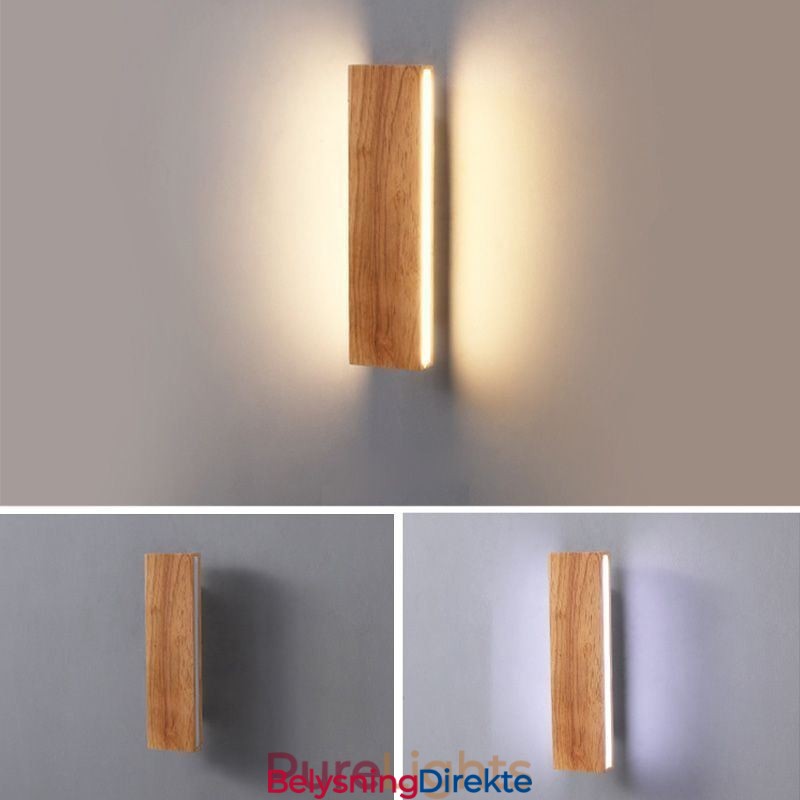 Moderne Vegglampe I Tre Til Inngangsgang, Nordisk Nattbordslampe