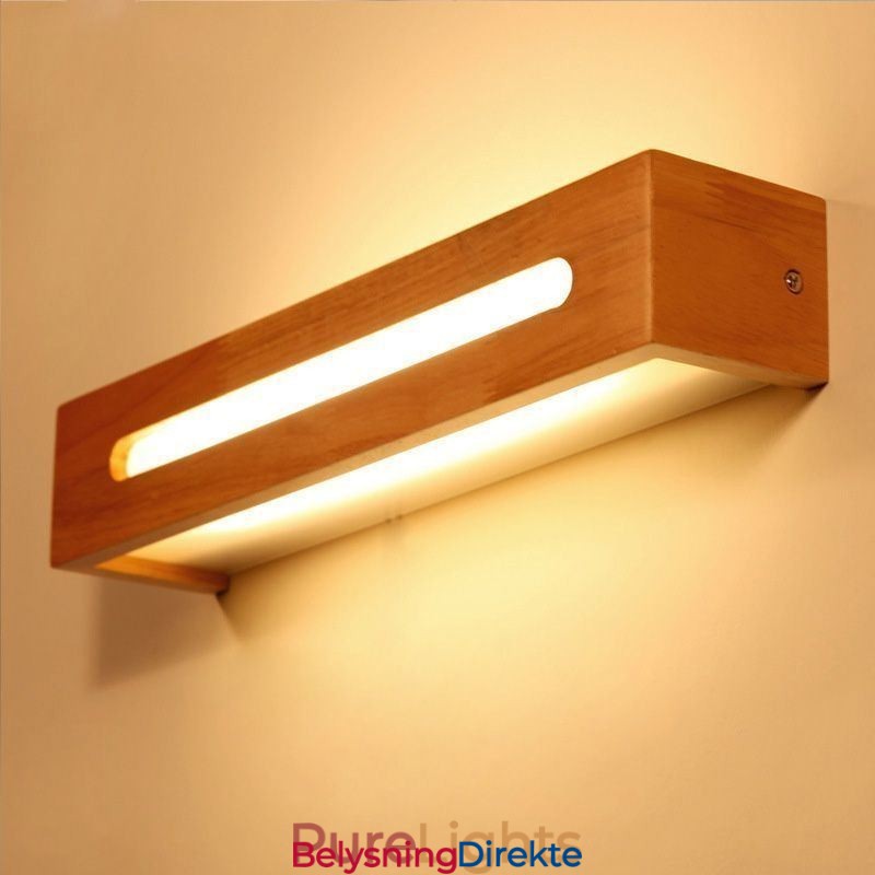 Moderne Vegglampe I Tre, Inngangsgang, Nordisk Nattbordslampe