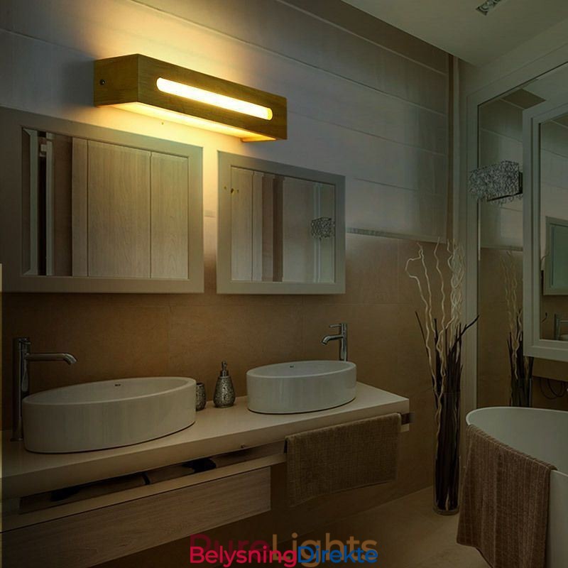 Moderne Vegglampe I Tre, Inngangsgang, Nordisk Nattbordslampe