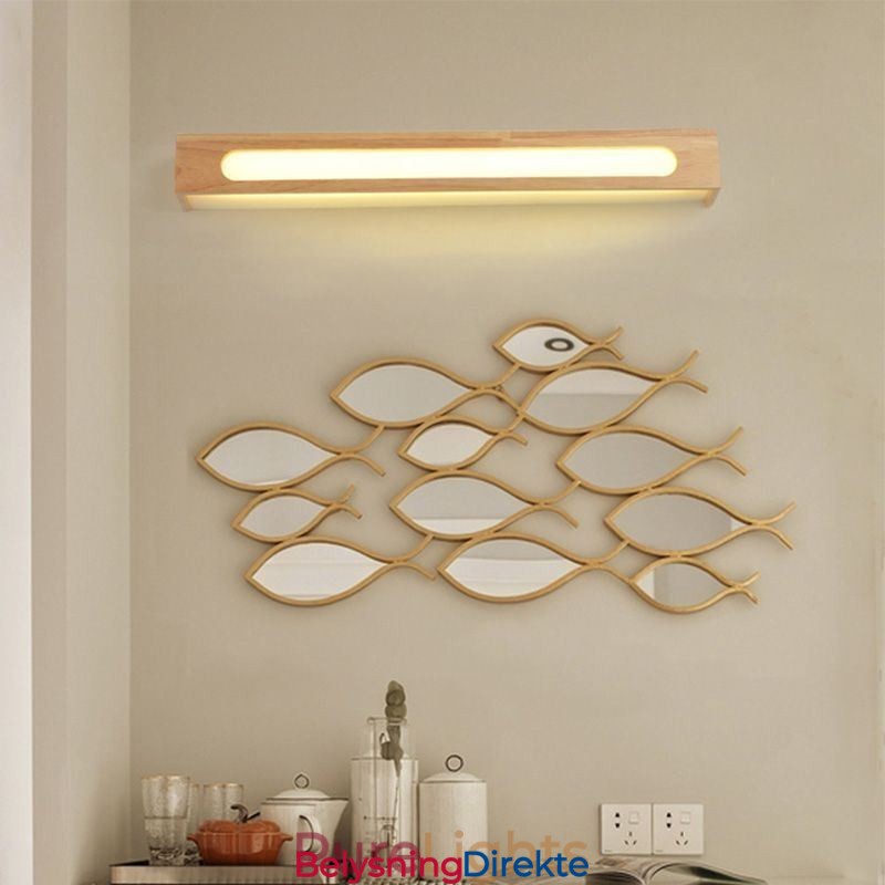 Moderne Vegglampe I Tre, Inngangsgang, Nordisk Nattbordslampe