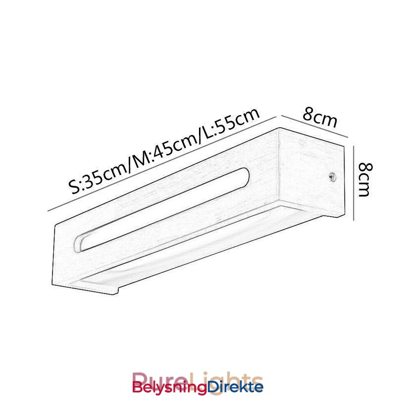 Moderne Vegglampe I Tre, Inngangsgang, Nordisk Nattbordslampe