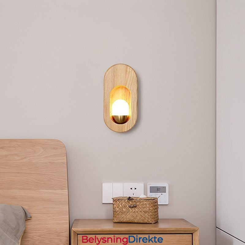 Japansk Dekorasjonsvegglampe I Tre, Inngangsgang