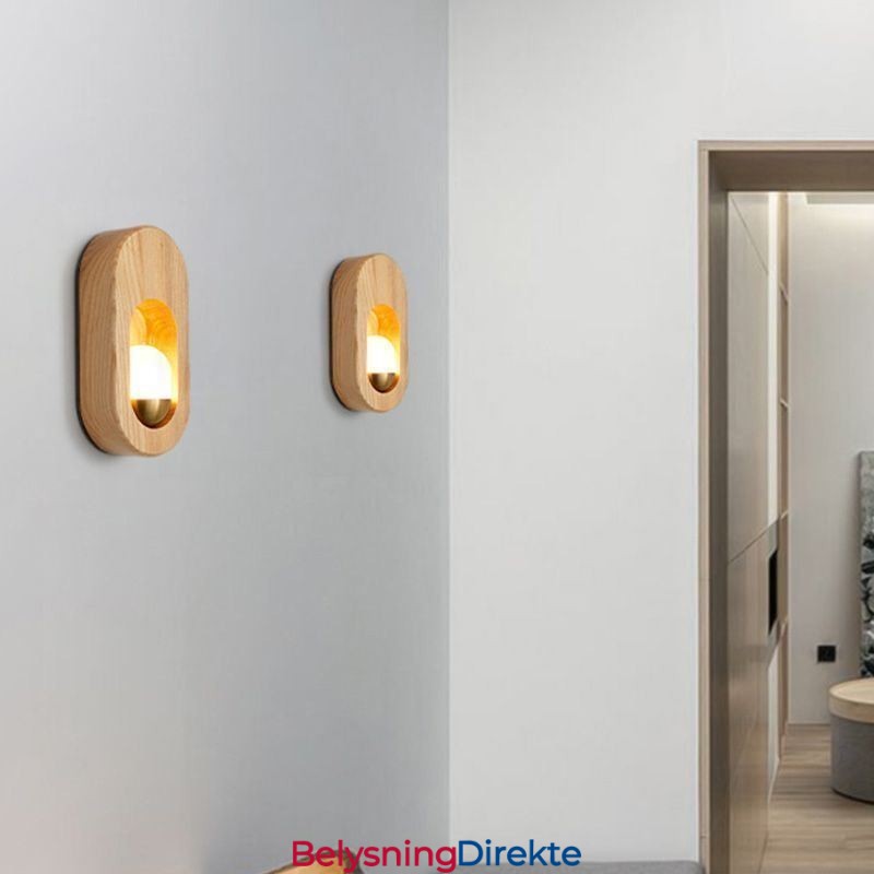 Japansk Dekorasjonsvegglampe I Tre, Inngangsgang