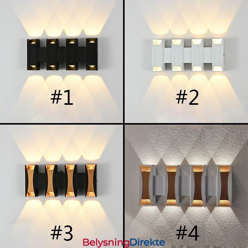 Vanntett Vegglampe Moderne Aluminium Utenpåliggende Hagelampe For Veranda