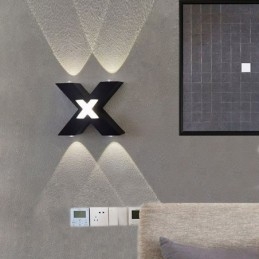 Art Deco Vegglampe Opp/Ned Innendørsbelysning Aluminium Vegglampe