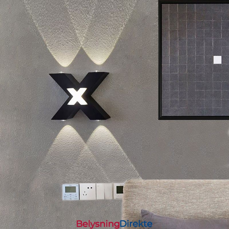 Art Deco Vegglampe Opp/Ned Innendørsbelysning Aluminium Vegglampe