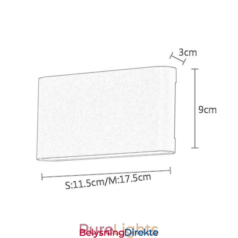 Vegglampe Vanntett Moderne Enkel Aluminium Innendørs Kunstvegglampe