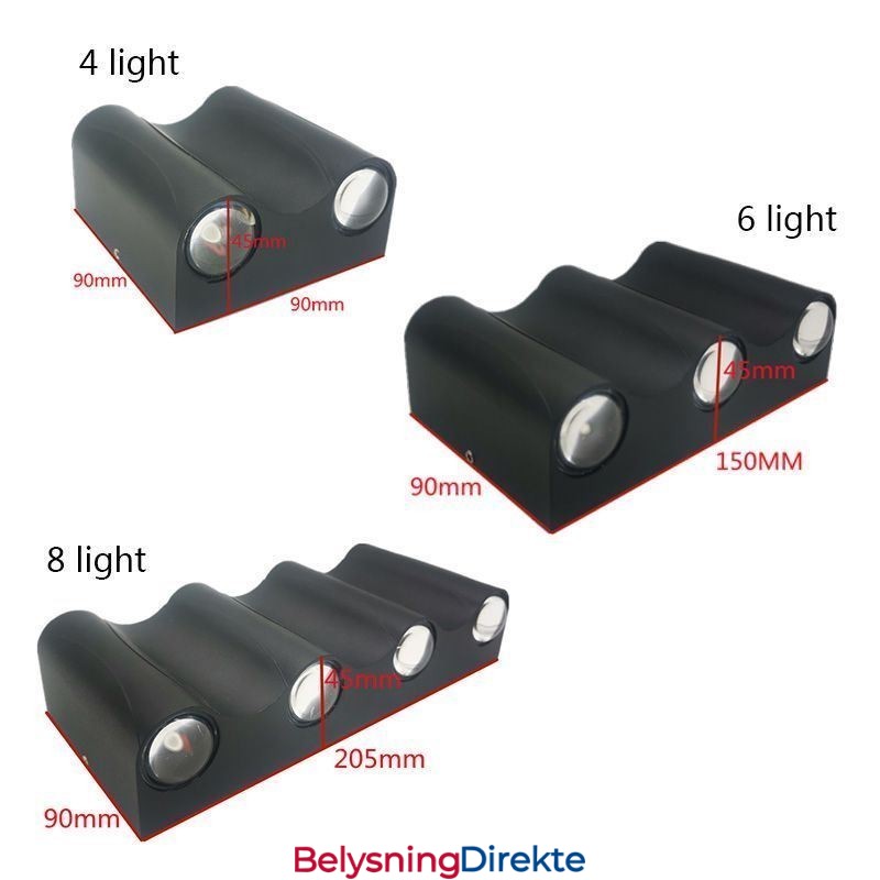 Vegglampe I Aluminium, Balkong, Utenpåliggende Verandalampe