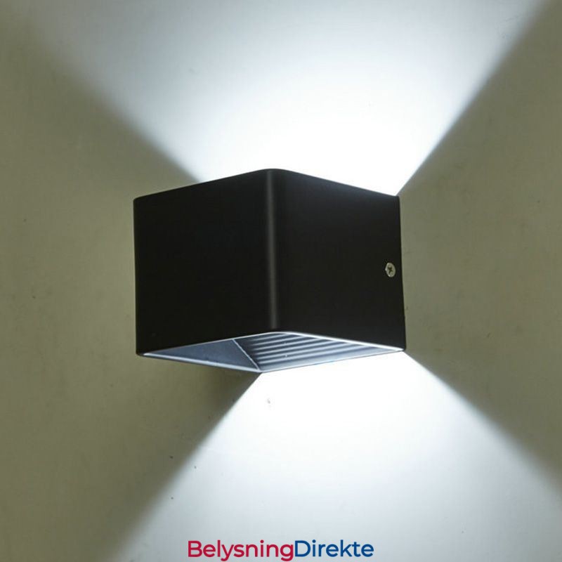 Vegglampe I Aluminium, Balkong, Utenpåliggende Kubeformet Verandalampe