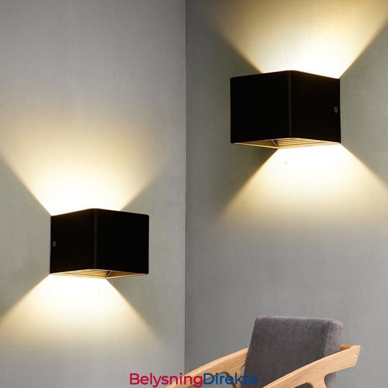 Vegglampe I Aluminium, Balkong, Utenpåliggende Kubeformet Verandalampe