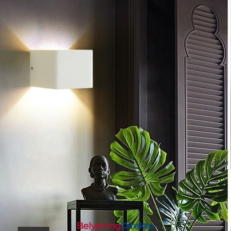 Vegglampe I Aluminium, Balkong, Utenpåliggende Kubeformet Verandalampe
