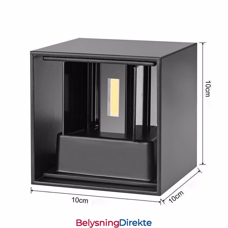 Vegglampe I Aluminium, Balkong, Utenpåliggende Kubeformet Verandalampe
