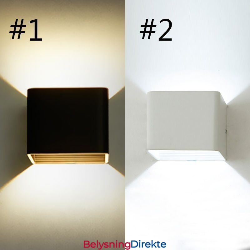 Vegglampe I Aluminium, Balkong, Utenpåliggende Kubeformet Verandalampe