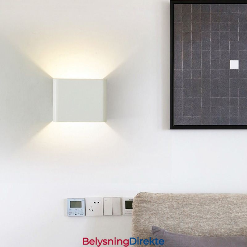 Vegglampe I Aluminium, Balkong, Utenpåliggende Kubeformet Verandalampe