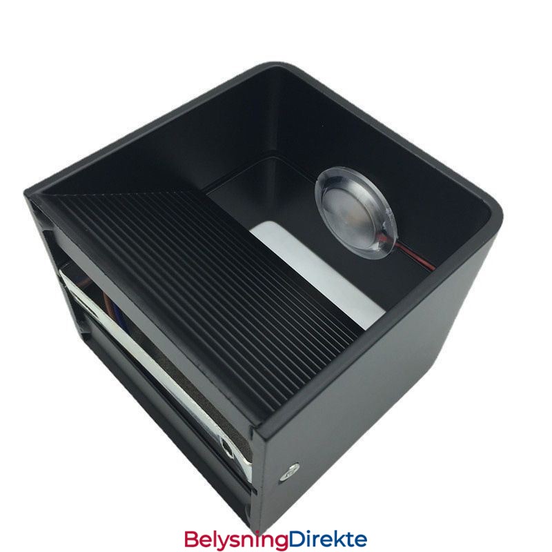 Vegglampe I Aluminium, Balkong, Utenpåliggende Kubeformet Verandalampe