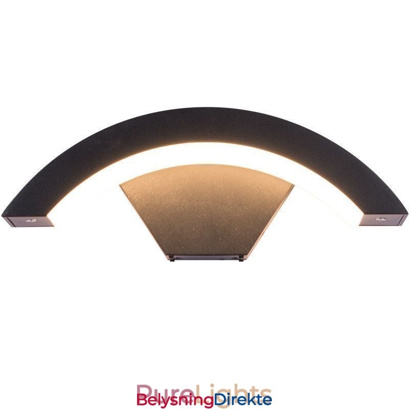 Minimalistisk Aluminiumslampe For Hage, Vanntett Halvmånevegglampe