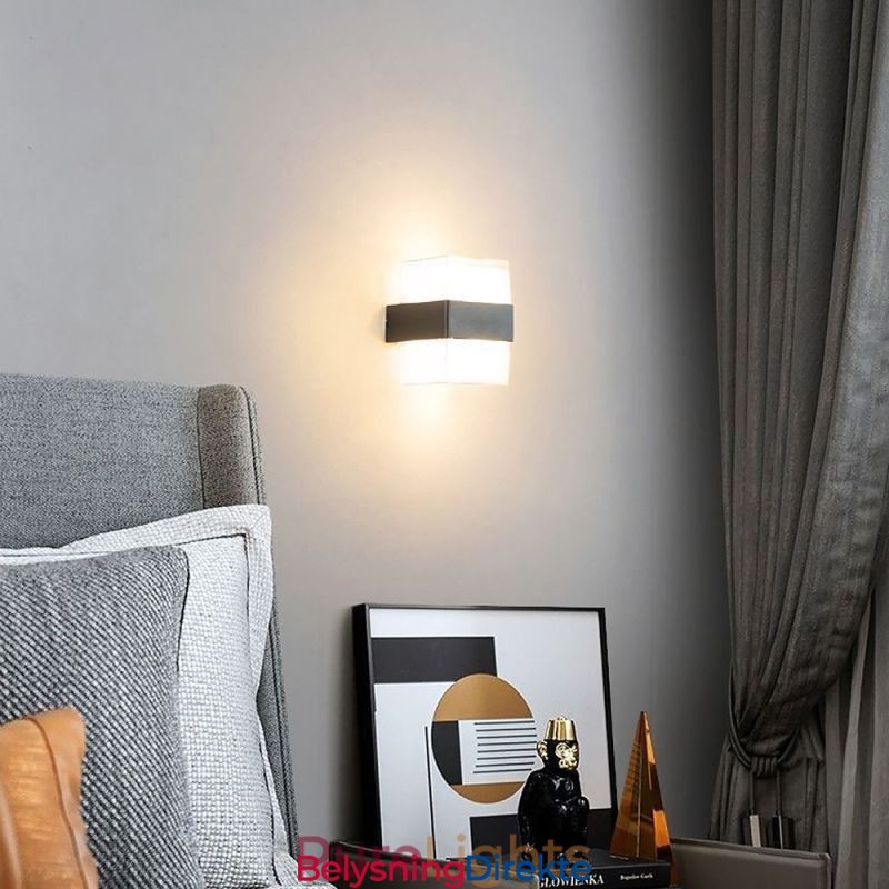 Akryl Minimalistisk Vegglampe Vanntett Vegglampe For Uteplass
