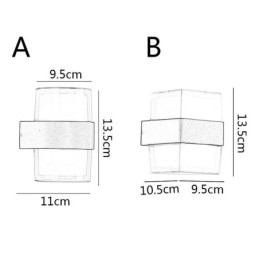 Akryl Minimalistisk Vegglampe Vanntett Vegglampe For Uteplass