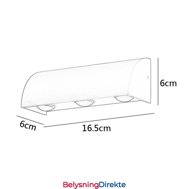 Vegglampe Vanntett Aluminium Trapper Vegglampe