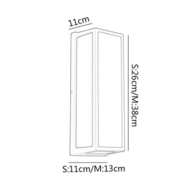 Rektangulær Vegglampe Moderne Vanntett Vegglampe For Villaveranda