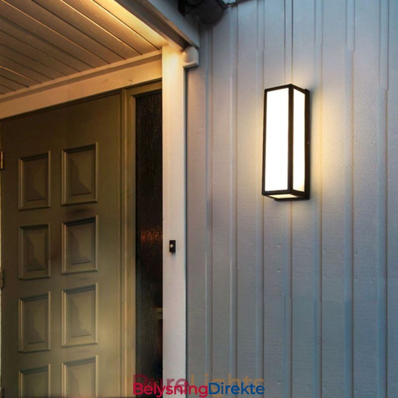 Rektangulær Vegglampe Moderne Vanntett Vegglampe For Villaveranda
