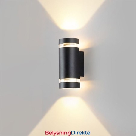 Vegglampe Vanntett Up Down Aluminium Dobbelhode Vegglampe