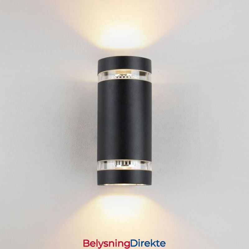 Vegglampe Vanntett Up Down Aluminium Dobbelhode Vegglampe