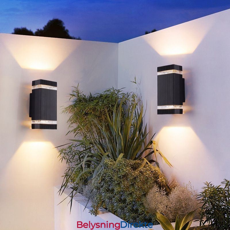 Enkle Aluminiumsvegglamper Vanntett Vegglampe Gårdsplass Veranda